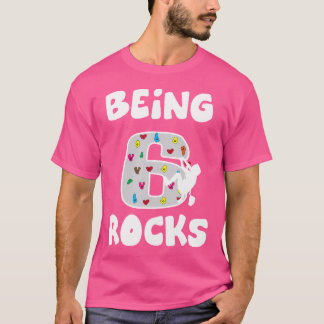 Rock Climbing Funny 6 Jahre alt 6. Geburtstagsgesc T-Shirt