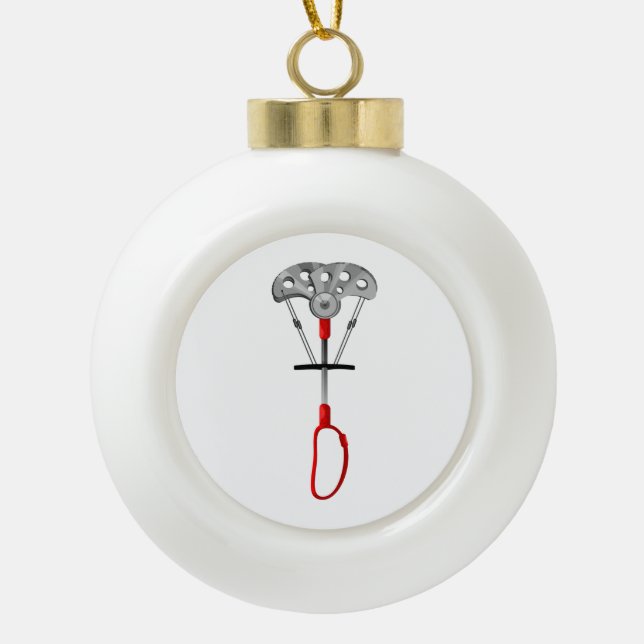 Rock Climbing Gear Keramik Kugel-Ornament (Vorderseite)