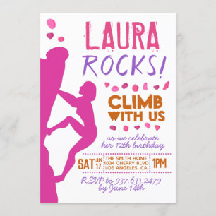 Rock Climbing Geburtstag Einladung