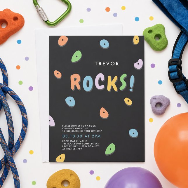 Rock Climbing Geburtstag Einladung (Von Creator hochgeladen)