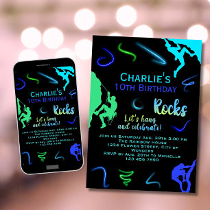 Rock Climbing Geburtstag Einladung Bob Indoor Part