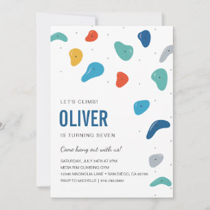 Rock Climbing Geburtstagsparty Einladung