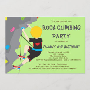 Rock Climbing Geburtstagsparty Einladungen