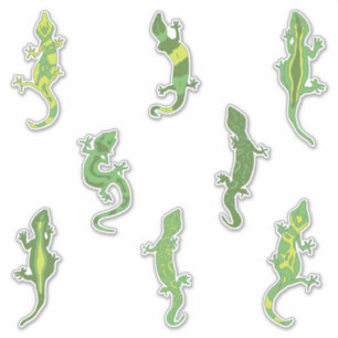 Rock Climbing Geckos. Aufkleber