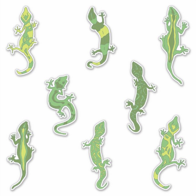 Rock Climbing Geckos. Aufkleber (Vorderseite)
