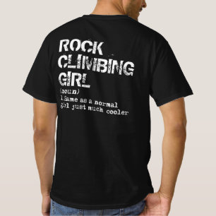Rock Climbing Girl Definition Funny Sports T-Shirt