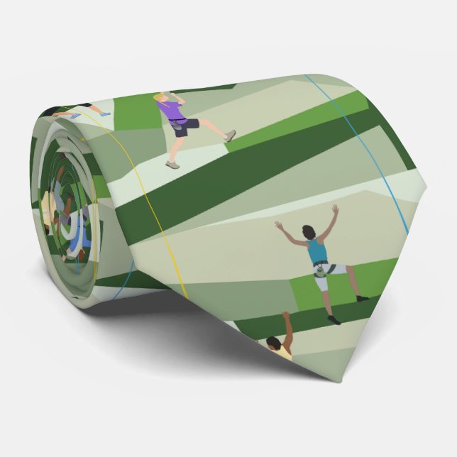 Rock Climbing Greens Neck Tie Krawatte (Gerollt)