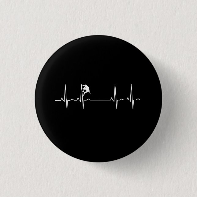 Rock Climbing Heartbeat Button (Vorderseite)