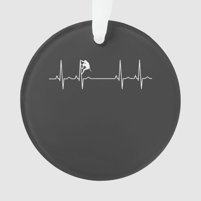 Rock Climbing Heartbeat Ornament (Vorderseite)