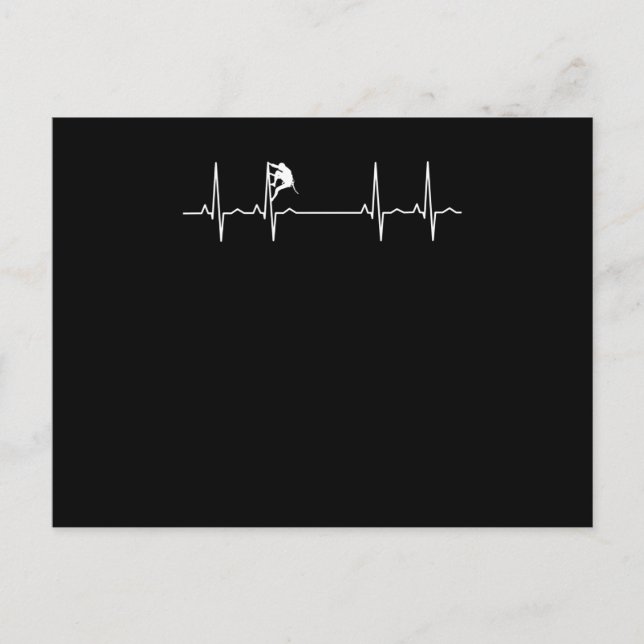 Rock Climbing Heartbeat Postkarte (Vorderseite)