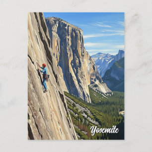 Rock Climbing im Yosemite Nationalpark Postkarte