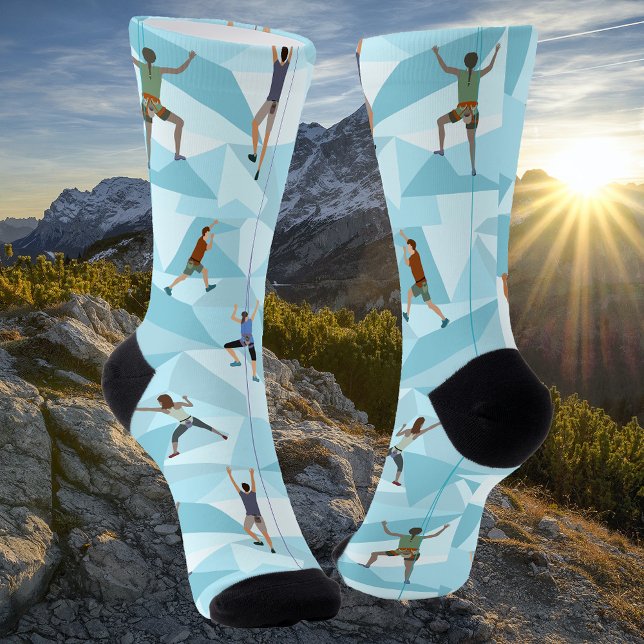 Rock Climbing in Blues Crew Socken (Von Creator hochgeladen)