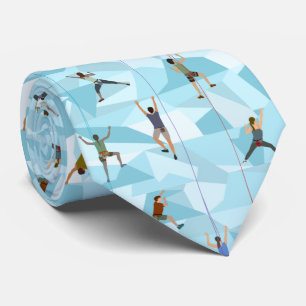 Rock Climbing in Blues Neck Tie Krawatte