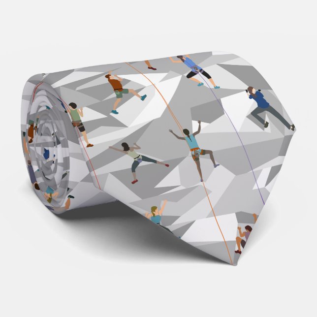 Rock Climbing in Grays Neck Krawatte (Gerollt)