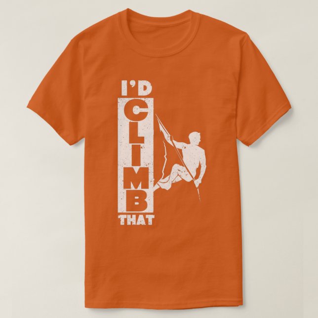 Rock Climbing Indoor Gym Boulder Climbers Id Climb T-Shirt (Design vorne)