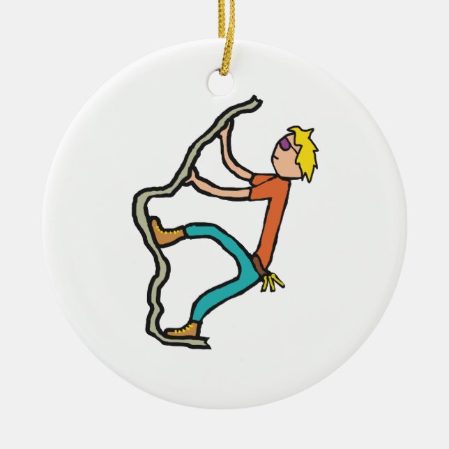 Rock Climbing Keramik Ornament (Vorne)