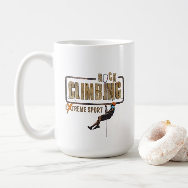 Rock Climbing | Klassische Tasse #15 (Mit Donut)
