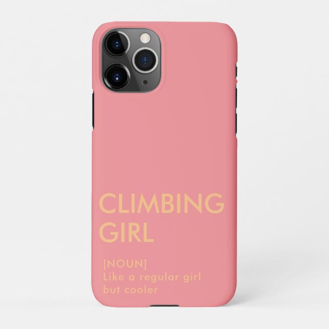 Rock Climbing Mädchen trendige Geschenk für sie iPhone Hülle (Rückseite)