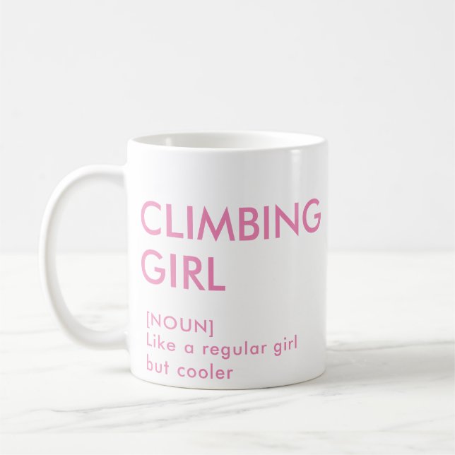 Rock Climbing Mädchen trendige Geschenk für sie Kaffeetasse (Links)
