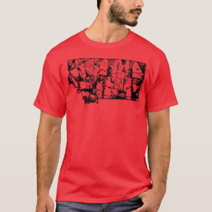 Rock Climbing Montana Rock Staat Karte T-Shirt