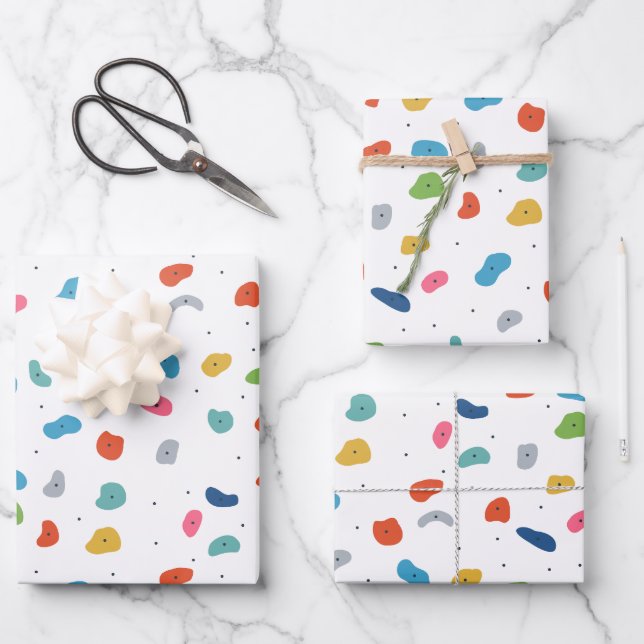 Rock Climbing Niedliche Kinder farbenfroh Geschenkpapier Set (Vorderseite)
