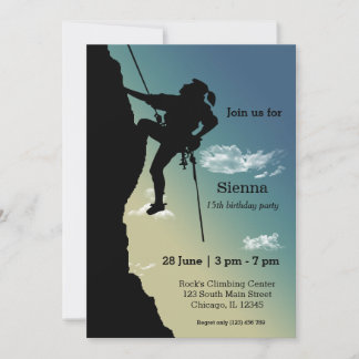Rock Climbing Party Einladung