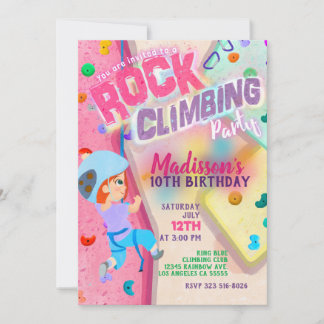 Rock Climbing Party Einladung
