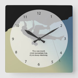 Rock Climbing Quadratische Wanduhr