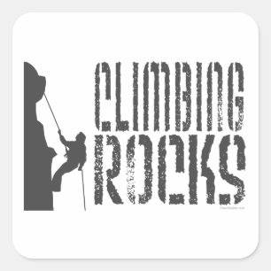 Rock Climbing Quadratischer Aufkleber