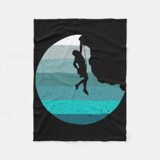 Rock Climbing Retro Bouldering Climber Vintage Sty Fleecedecke