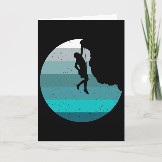 Rock Climbing Retro Bouldering Climber Vintage Sty Karte (Vorderseite)