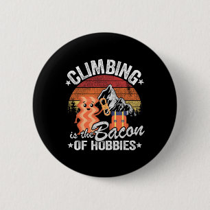Rock Climbing Retro Bouldering Evolution Kletterer Button