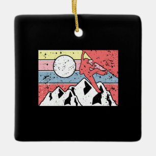 Rock Climbing Retro Vintag Keramikornament