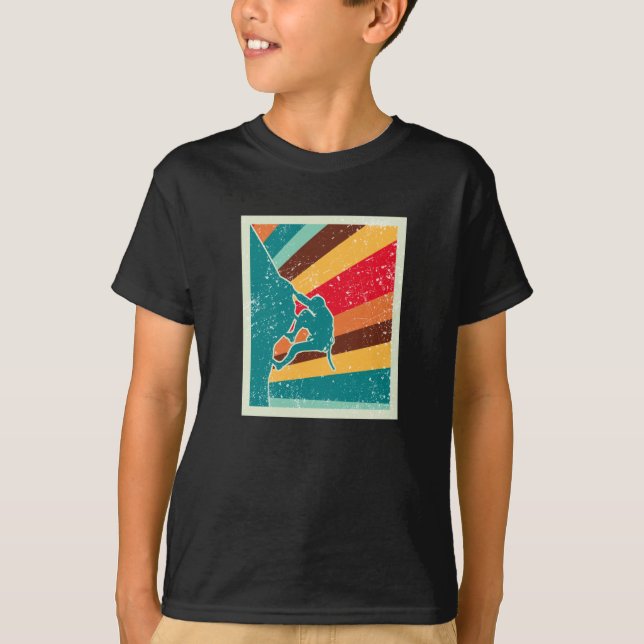 Rock Climbing Retro Vintag T-Shirt (Vorderseite)