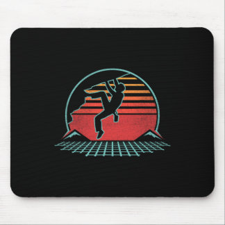 Rock Climbing Retro Vintage Bouldering 80s Style G Mousepad
