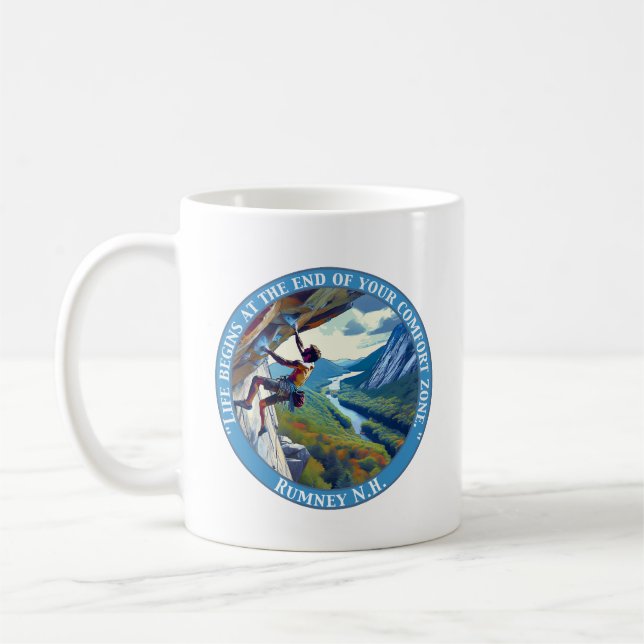 Rock Climbing Rumney New Hampshire Kaffeetasse (Links)