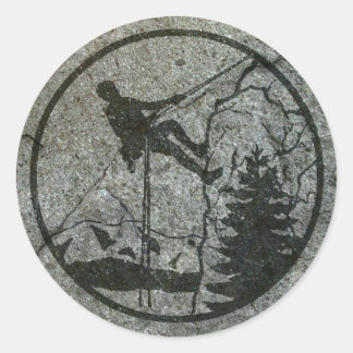 Rock Climbing Runder Aufkleber