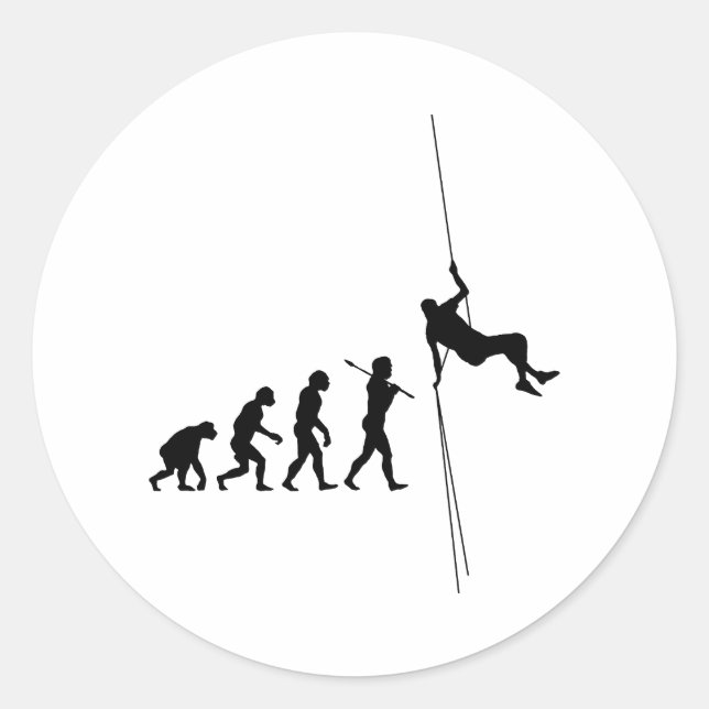 Rock Climbing Runder Aufkleber (Vorderseite)