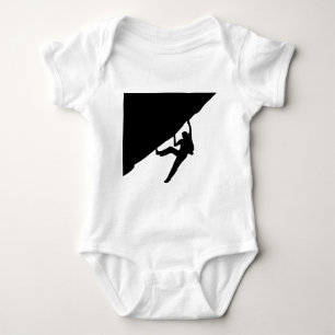 Rock Climbing Silhouette Baby Strampler