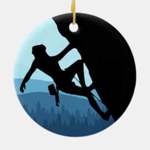 Rock Climbing Silhouette Keramik Keramik Ornament
