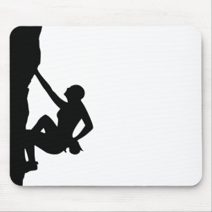 Rock Climbing Silhouette Mousepad