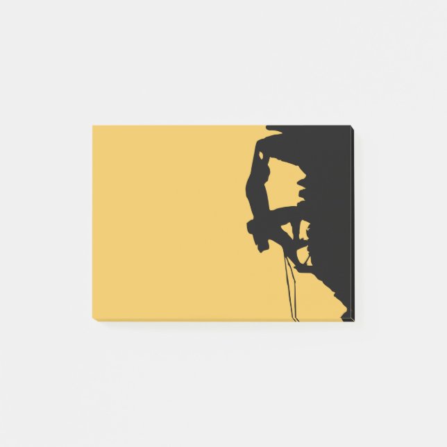 Rock Climbing Silhouette Post-it Klebezettel (Vorderseite)