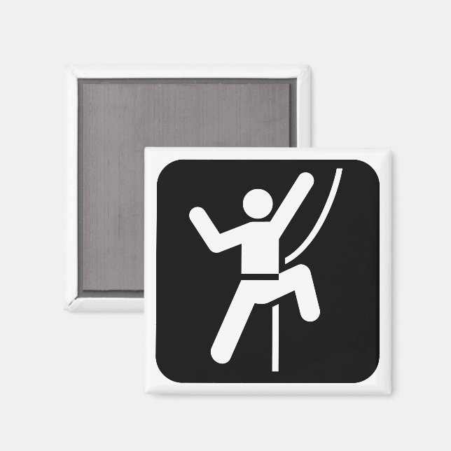 Rock Climbing Symbol Magnet (Vorderseite/Rückseite)