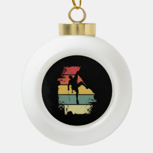 Rock Climbing Vintag Keramik Kugel-Ornament