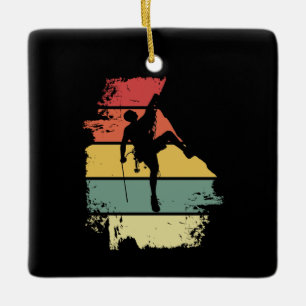 Rock Climbing Vintag Keramikornament