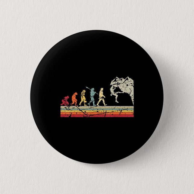 Rock Climbing Vintage Evolution Button (Vorderseite)