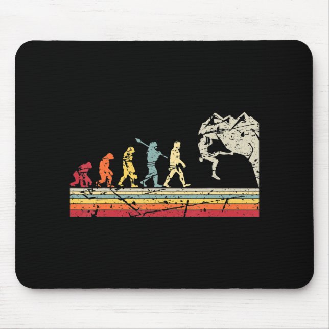 Rock Climbing Vintage Evolution Mousepad (Vorne)