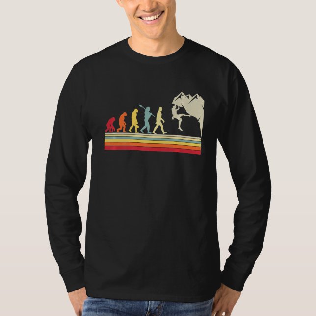 Rock Climbing Vintage Evolution T-Shirt (Vorderseite)