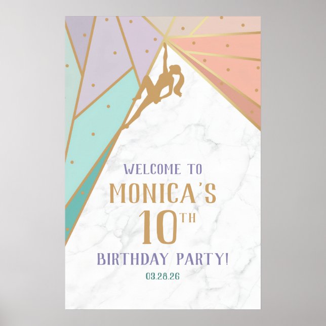 Rock Climbing Welcome Poster (Vorne)