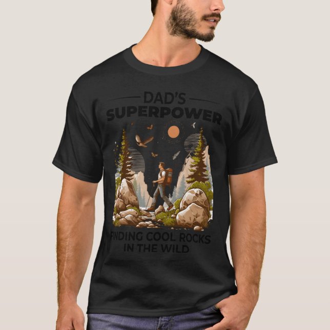 Rock Collecting Dad Nature Wilderness Adventure fr T-Shirt (Vorderseite)